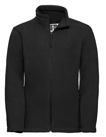 Russell Kids´ Full Zip Outdoor Fleece Black