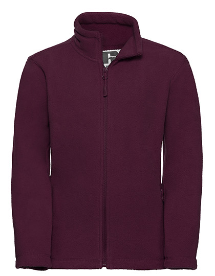 Russell Kids´ Full Zip Outdoor Fleece Burgundy