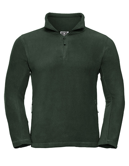 Russell Quarter Zip Outdoor Fleece Bottle Green