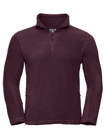 Russell Quarter Zip Outdoor Fleece Burgundy