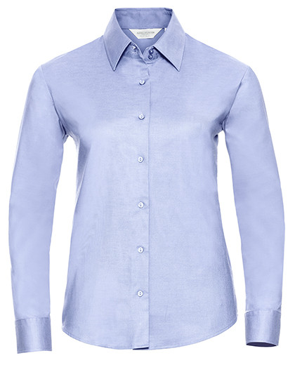 Russell Collection Ladies´ L/S Easy Care Oxford Shirt Oxford Blue