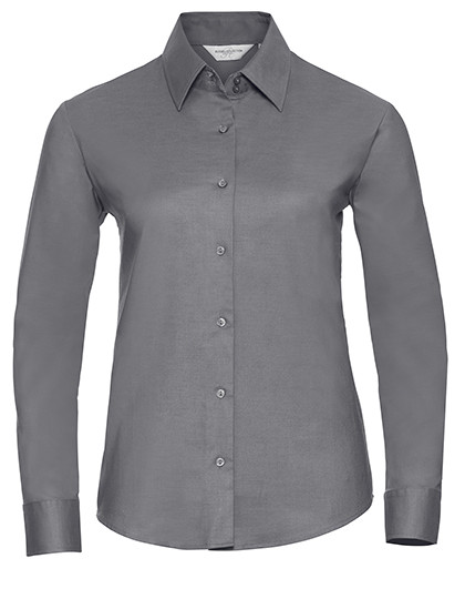 Russell Collection Ladies´ L/S Easy Care Oxford Shirt Silver