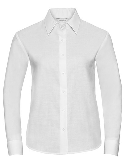 Russell Collection Ladies´ L/S Easy Care Oxford Shirt White
