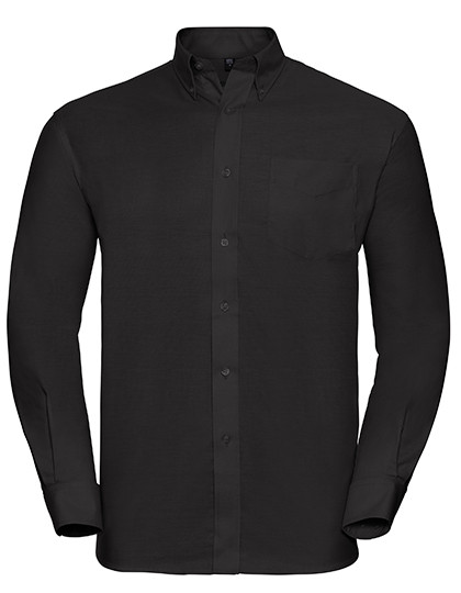 Russell Collection Men´s L/S Easy Care Oxford Shirt Black