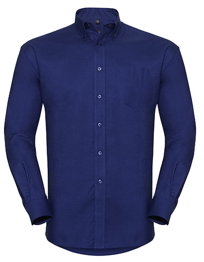 Russell Collection Men´s L/S Easy Care Oxford Shirt Bright Royal