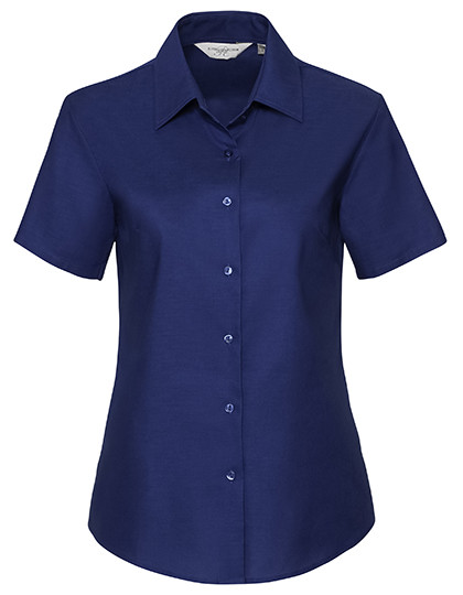 Russell Collection Ladies´ Short Sleeve Easy Care Oxford Shirt Bright Royal