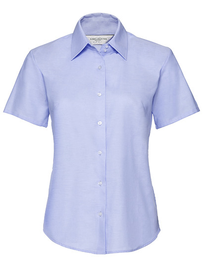 Russell Collection Ladies´ Short Sleeve Easy Care Oxford Shirt Oxford Blue