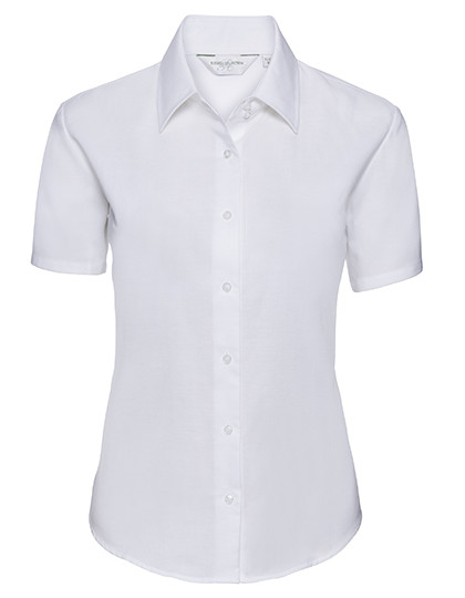 Russell Collection Ladies´ Short Sleeve Easy Care Oxford Shirt White
