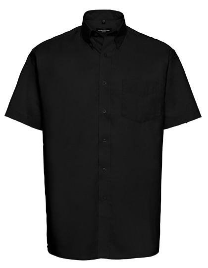 Russell Collection Men´s Short Sleeve Easy Care Oxford Shirt Black