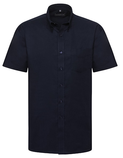 Russell Collection Men´s Short Sleeve Easy Care Oxford Shirt Bright Navy
