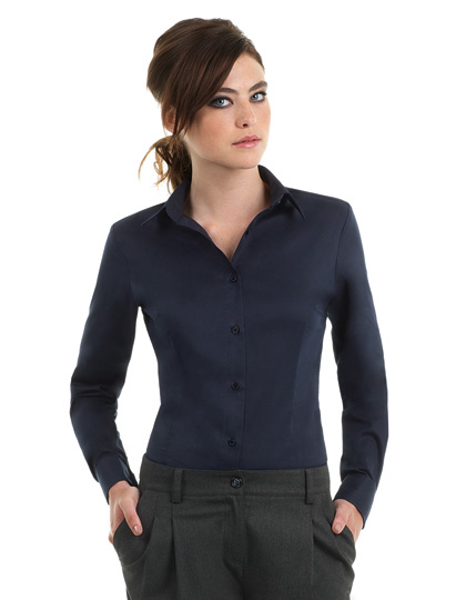 B+C Women´s Twill Shirt Sharp Long Sleeve